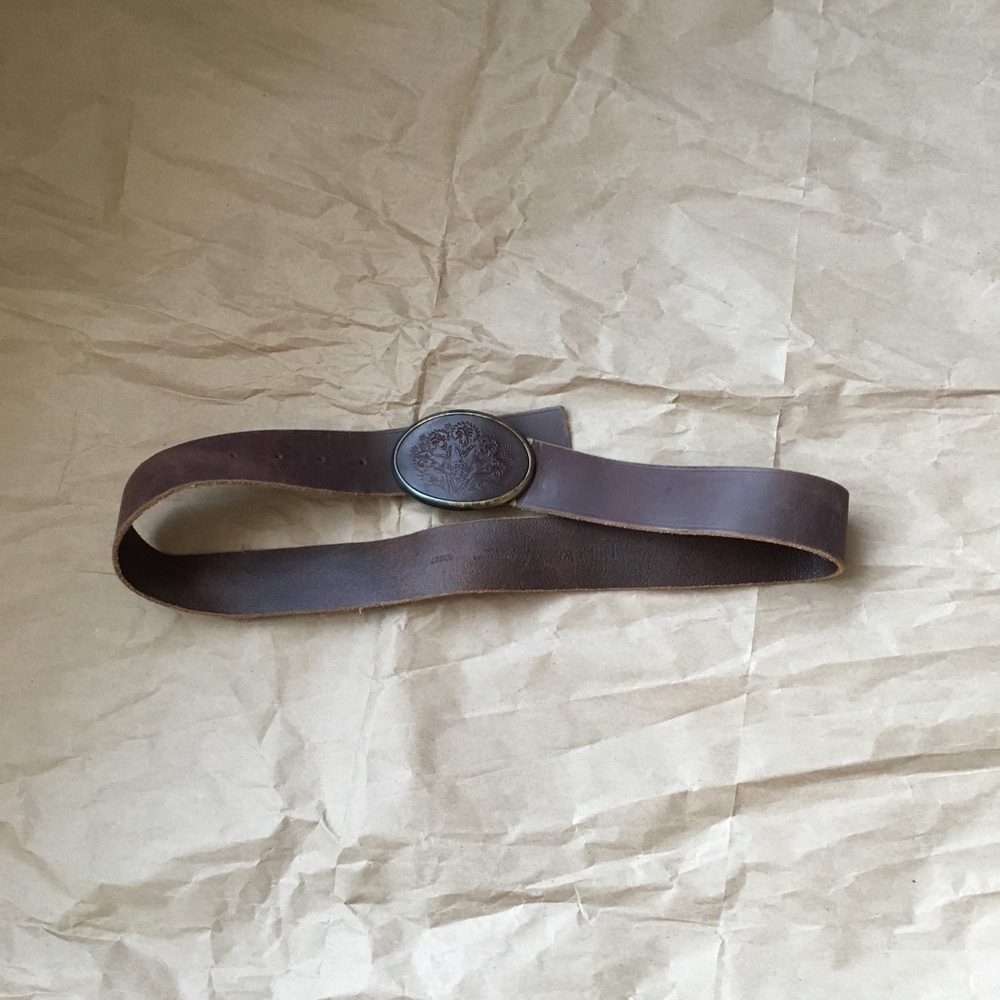 J.CREW Leather Wide Brown Belt Small